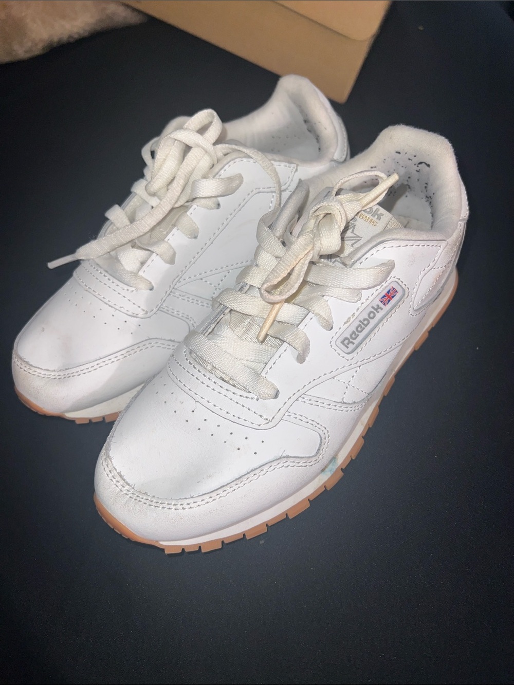Reebok Kids White Sneakers with Gum Outsole